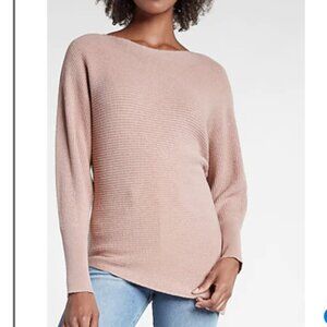 NWT Express Asymmetrical Blushing Mauve Sweater Size L